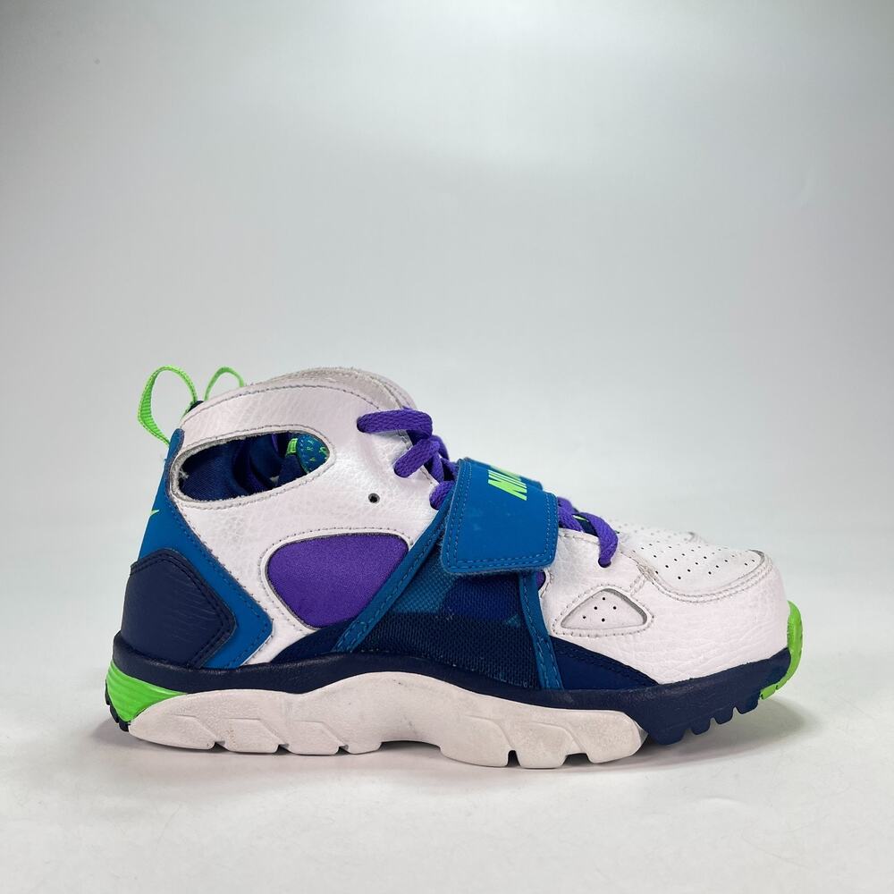 Nike Air Trainer Huarache Blue Purple Mid Top Shoes CJ0408-400 Youth Size 1.5Y